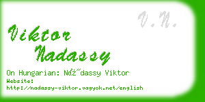 viktor nadassy business card